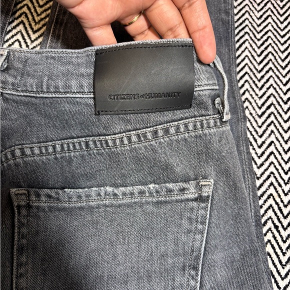 Citizens of Humanity | Olivia Crop High Rise Slim Straight Silvermist| Sz 26 - Picture 7 of 10